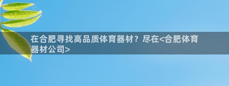 尊龙凯时游戏厅：在合肥寻找高品质体育器材？尽在<合肥